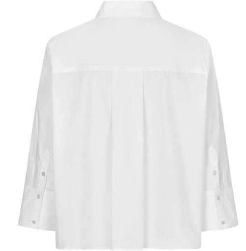 Skjorte-løs model-hvid-bomuld-Masai