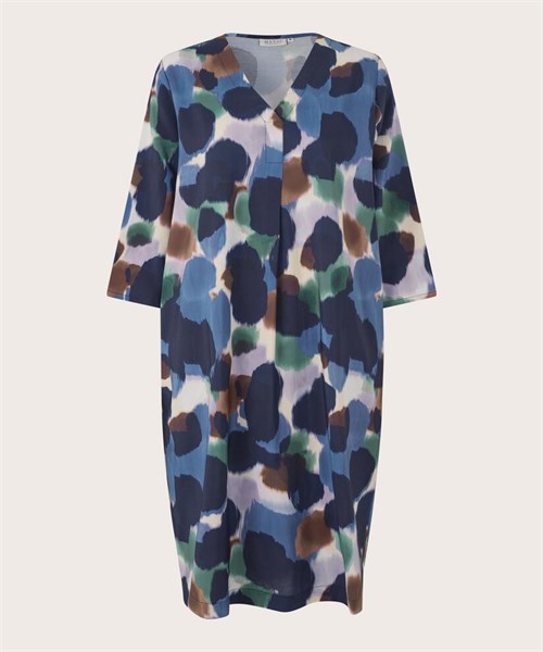 Masai MaNodetta FSC Kjole, A-shape, Navy Mønstret