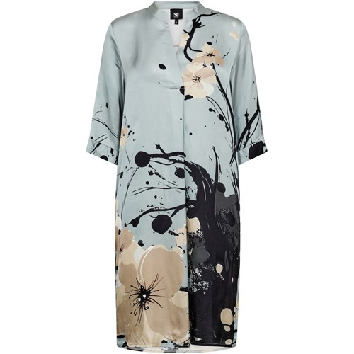 NÜ Cilje Tunika Kjole, Abstrakt Print, Blå Mint Mix