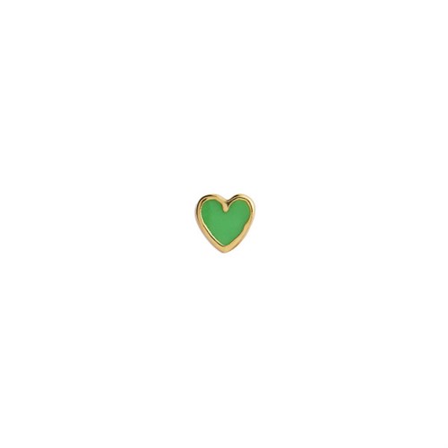 Stine A Petit Love Heart, Grass Green, Forgyldt