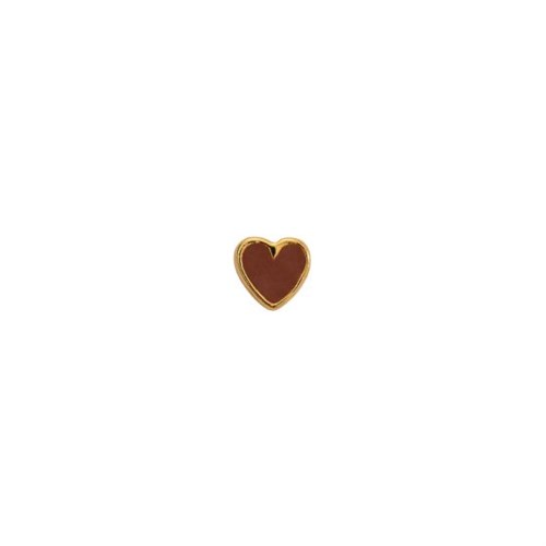 Stine A Petit Love Heart, Mocha, Forgyldt