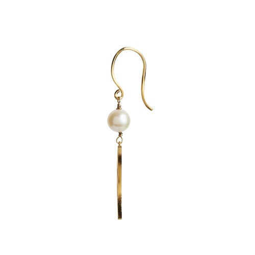 Stine A Bella Moon Earring With Pearl Gold