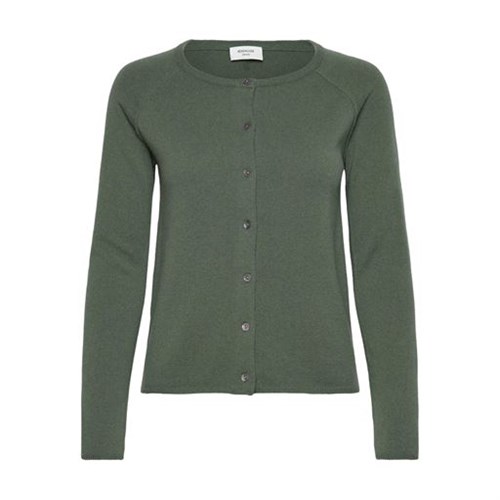Rosemunde RW Laica Cashmere O-neck, Raglan, Cardigan, Støvet Grøn