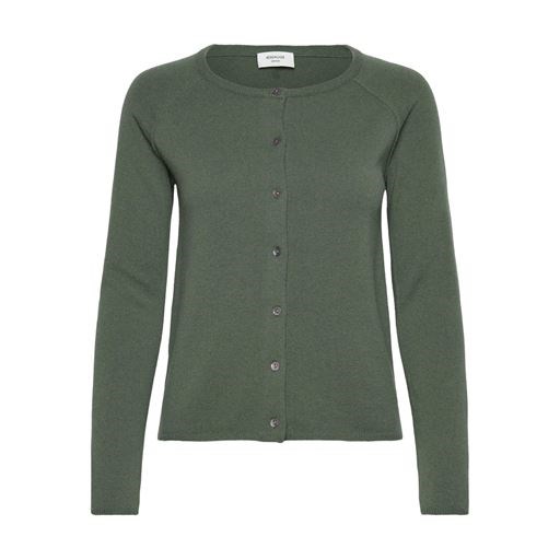 Rosemunde RW Laica Cashmere O-neck, Raglan, Cardigan, Støvet Grøn