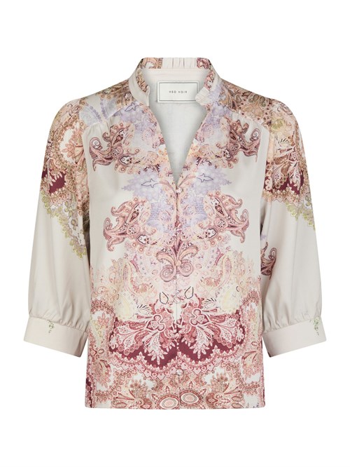 Neo Noir- Bluse Med Print- Ivory