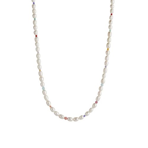 Stine A White Pearls and Candy Stones Halskæde
