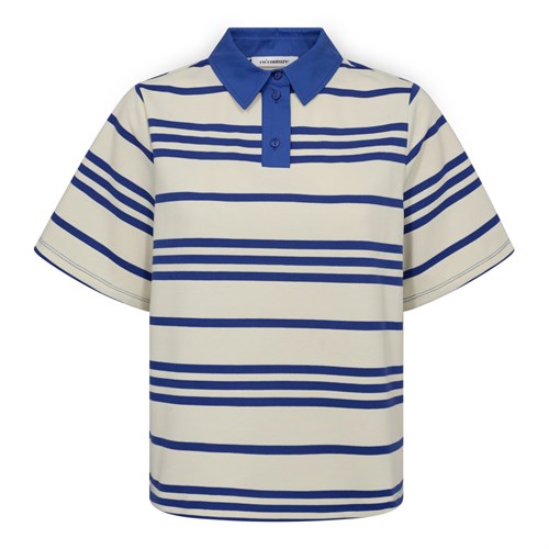 Co'Couture LennonCC Stripe Polo T-shirt, New Blue