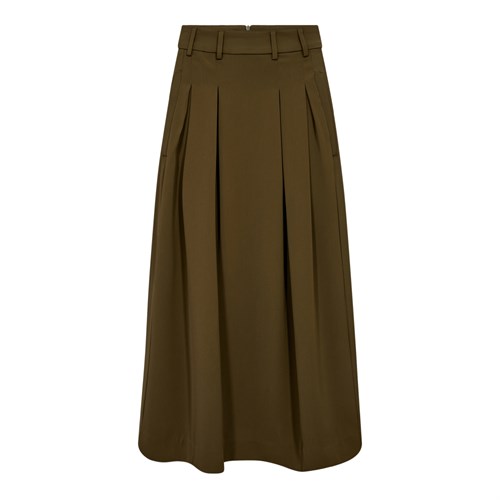Co'Couture AnyaCC Pleat Nederdel, Army grøn