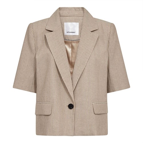 Co'Couture NadineCC Kortærmet Blazer, Lys med strib