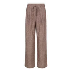 Co'Couture JihoCC Stribet Buks med elastik, Hør, Brun