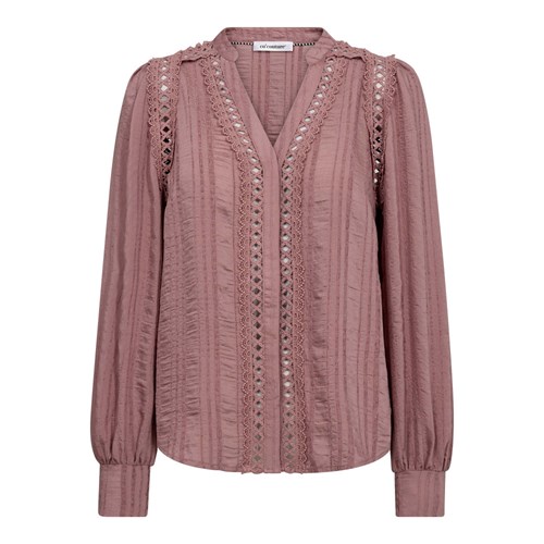 Co'Couture KesiCC Blonde Skjorte med V-hals, Gammelrosa