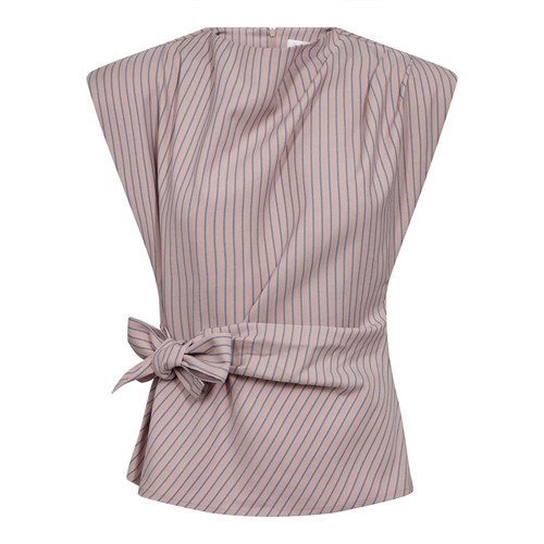 Co'Couture SalvieCC Pleat Top uden ærmer, Stribet, Rosa