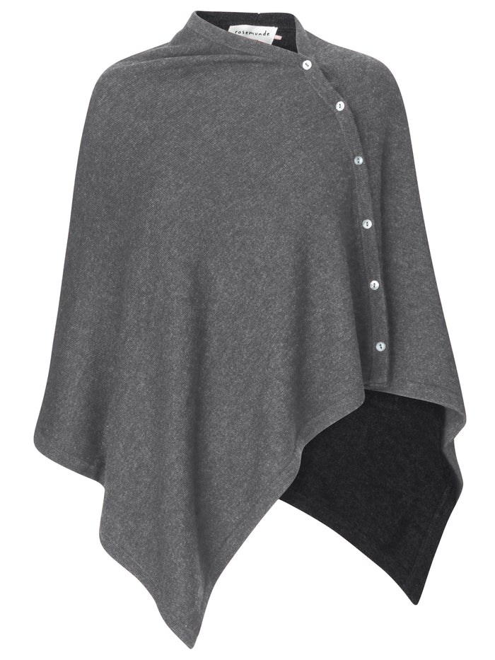 Rosemunde Laica Cashmere Poncho, Onesize, Grå