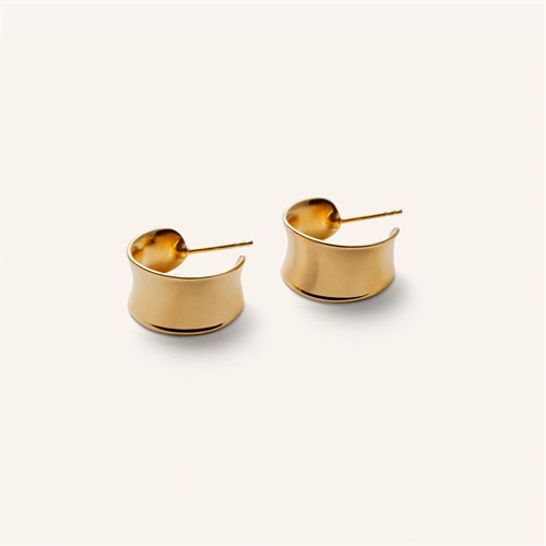 Pernille Corydon Reflection Hoops, 18 mm, Forgyldt