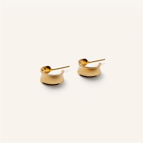 Pernille Corydon Small Reflection Hoops, Forgyldt