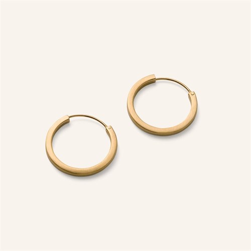 Pernille Corydon Small Circle Line Hoops, 30 mm Forgyldt messing