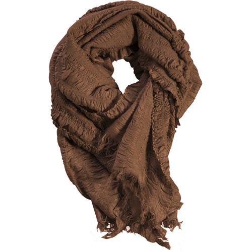 Tørklæde, brun, med uld, NÜ Denmark