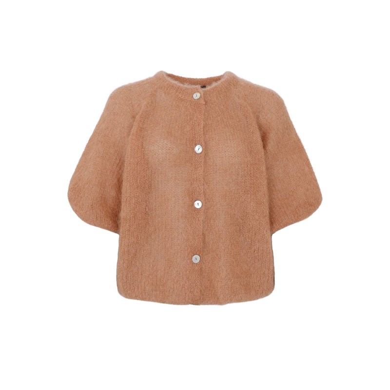 Black Colour Bjoerk Strik Bluse med knapper, Brun