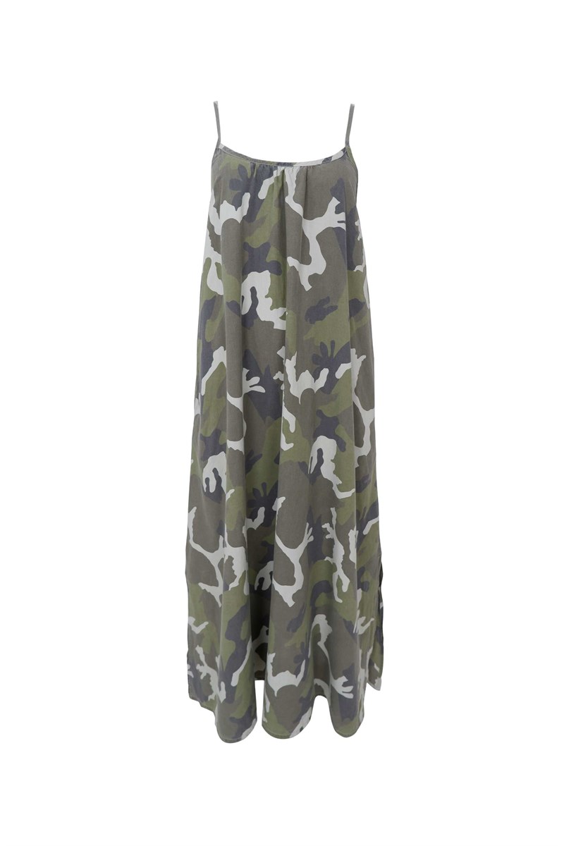 BC Minna Stropkjole, Lang, Camouflage