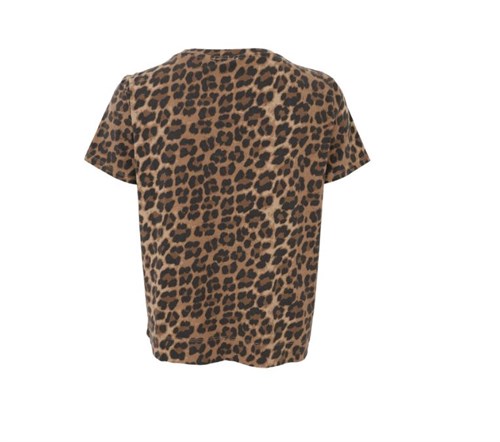 T-shirt i leoprint fra Black Colour