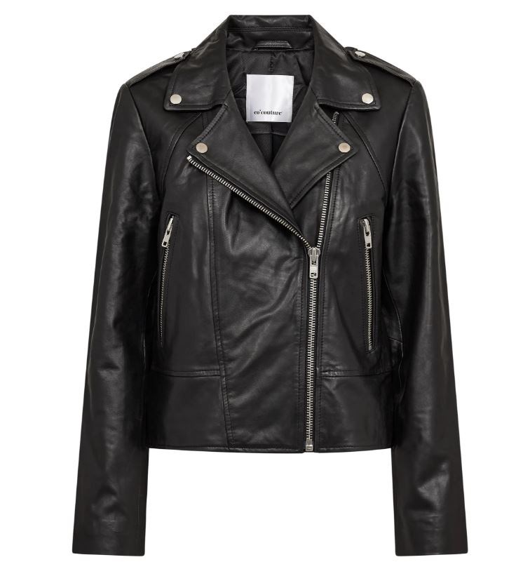 Co\'Couture PhoebeCC Læder Biker Jakke, Sort