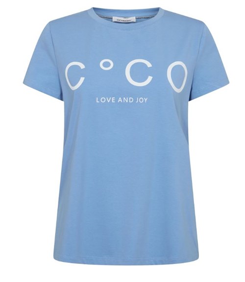 Logo t-shirt fra Co'Couture, lys blå