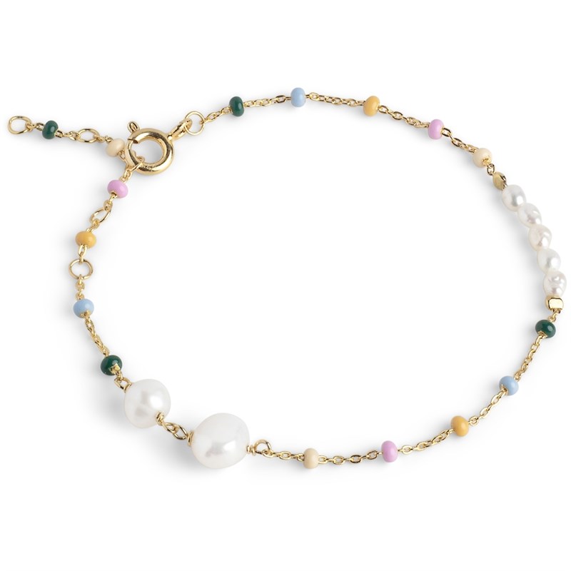 Lola Perla Armbånd, Enamel Copenhagen, Ferskvandsperler og håndmalede emaljekugler