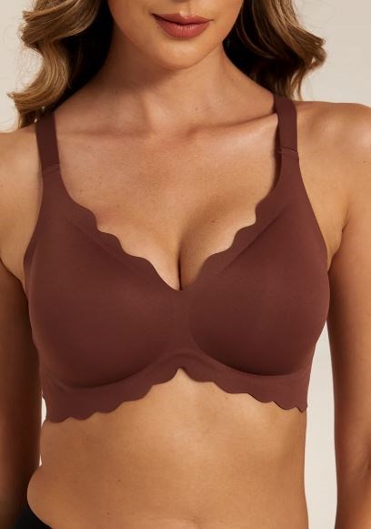 FemiFemme Soft Scallop Bøjlefri BH, Chocolate