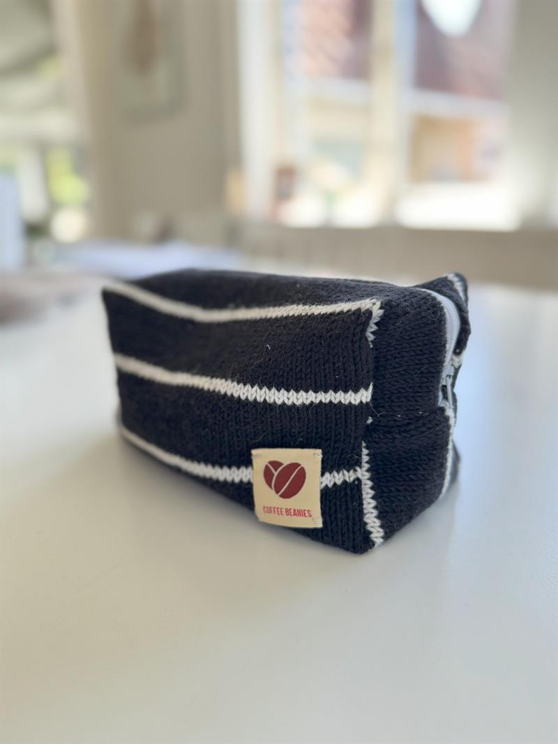Coffee Beanies Burundi Toilet/makeup Taske, Strikket, Sort