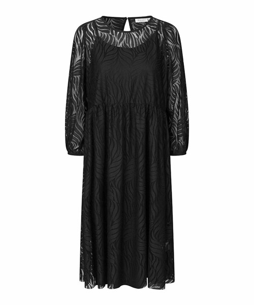 Masai MaNaylora Kjole med Blonde, A-shape Løs, Sort