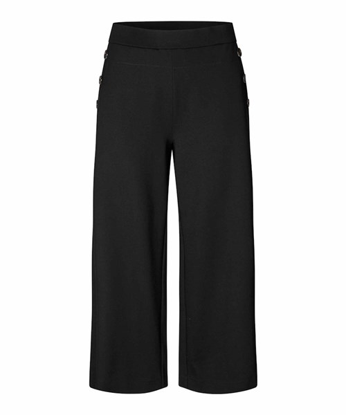 Masai MaPrisca Bukser med elastik og Vidde, Knapper ved Lomme, Sort