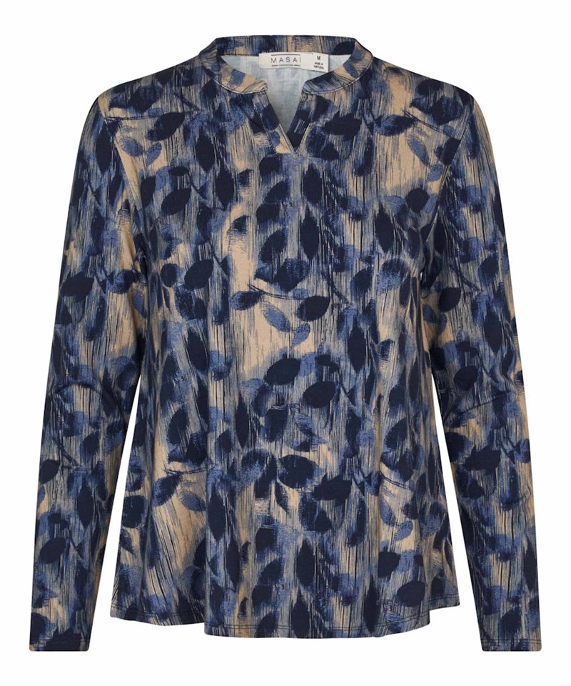 Masai MaDecentia Bluse, A-shape, Blå Print