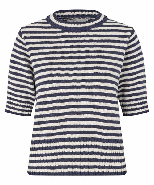 Masai MaFaeleen Strikbluse med kort Ærme, Stribet