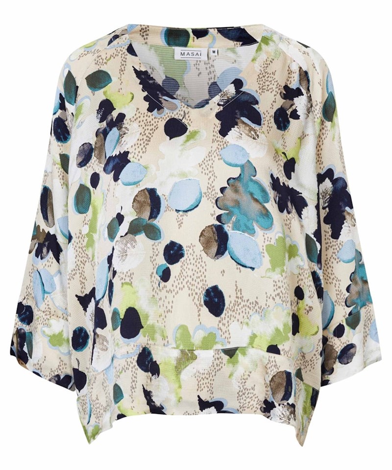 Masai MaBenika Bluse med 3/4 Ærme, Oversize