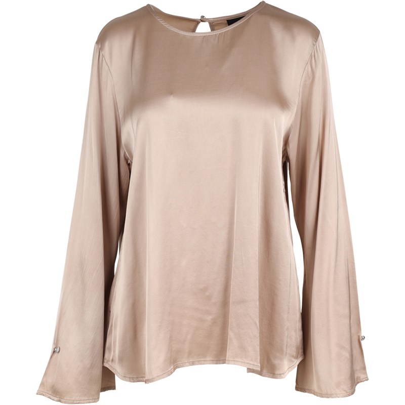 NÜ Xia Bluse Satin, Karamelfarvet