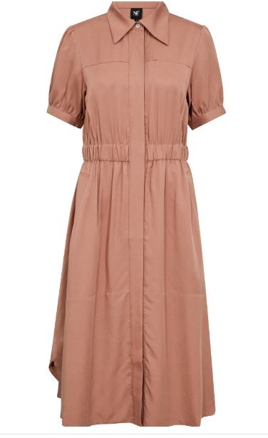 NÜ Cambria Kjole med kort ærme, Viskose, Marsala