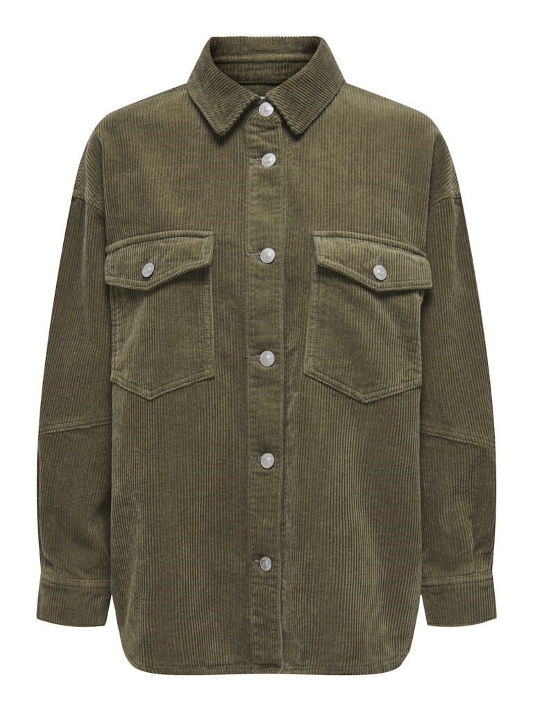 Only Tiggy Langærmet Fløjlsjakke/skjorte, Army