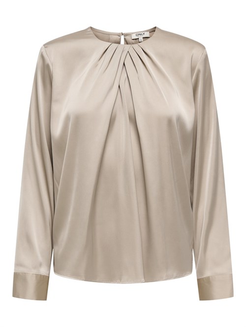 Only Camille Satin Bluse med lange ærmer