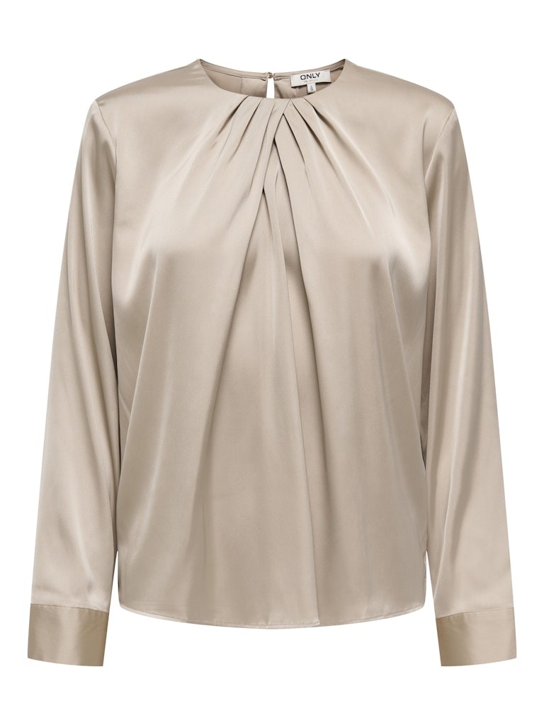 Only Camille Satin Bluse med lange ærmer