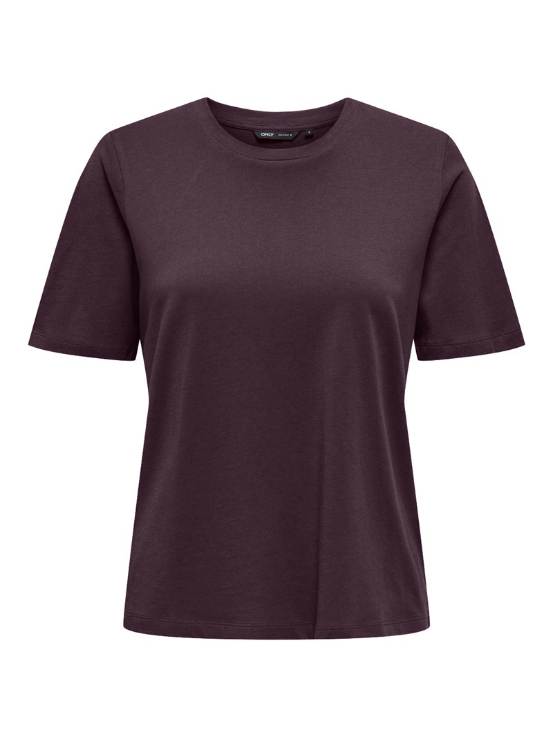 Only T-shirt Kort Ærme SS Tee, Bordeaux Rød