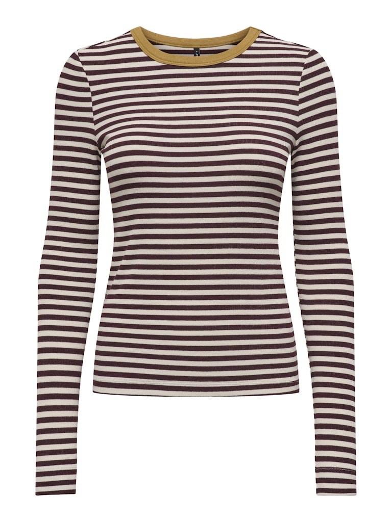 Only Elene Langærmet Basis Bluse med Striber