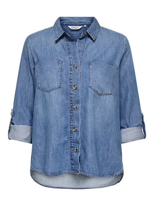 Only Yasmin Denim Skjorte, Medium Blå