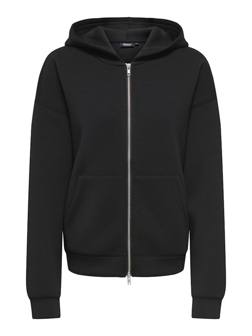 Only Naomi, Sweat Hoodie med lynlås, Sort