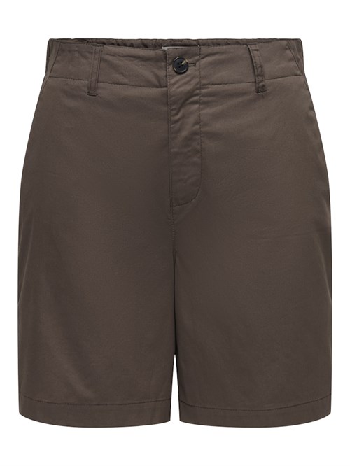 Only Zora MW Bermuda Shorts, Mørkebrun