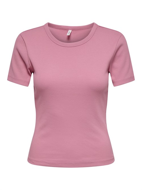 Only Val T-shirt med rund hals, Rib 