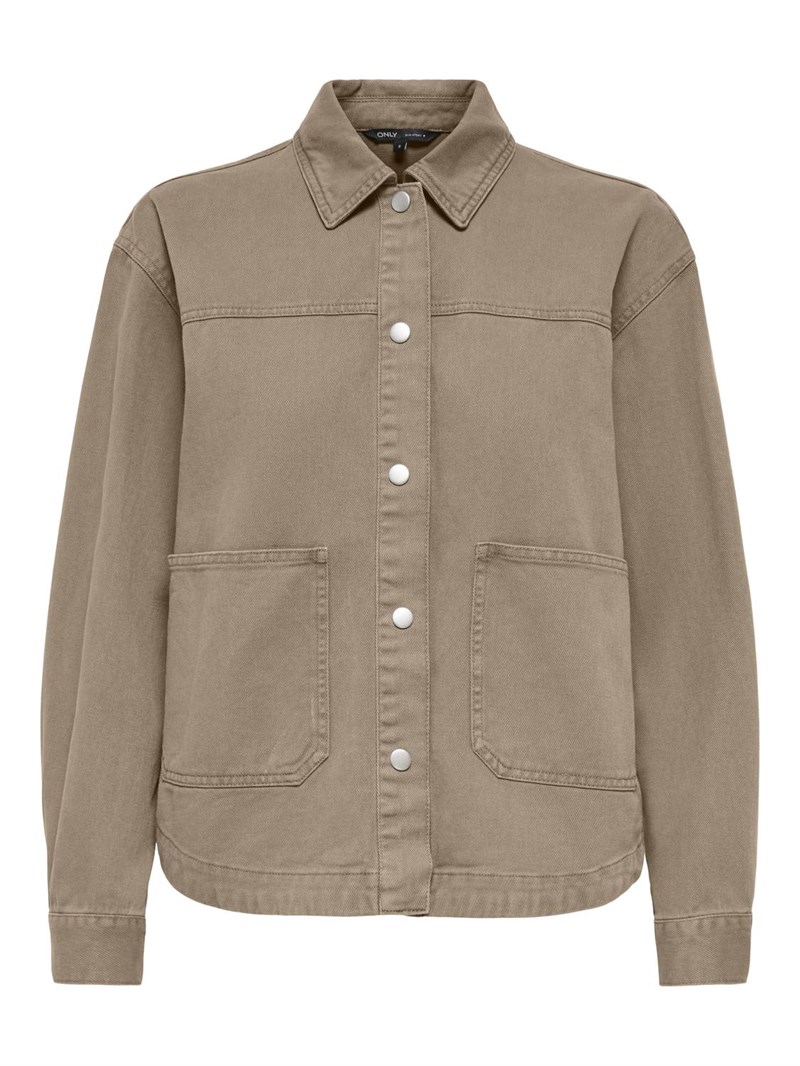 Only Lara Twill Jakke, Lys Beige