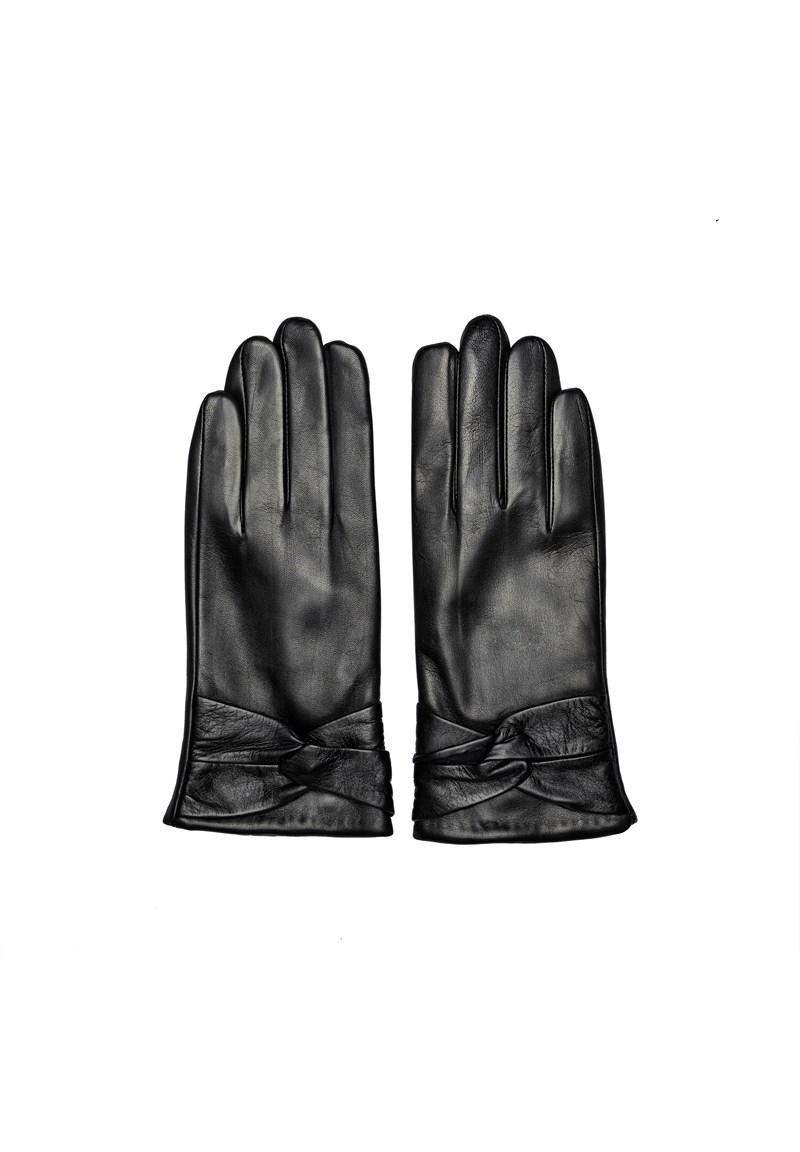 Re:Designed Stacey Skindhandsker med Uld for, Sort