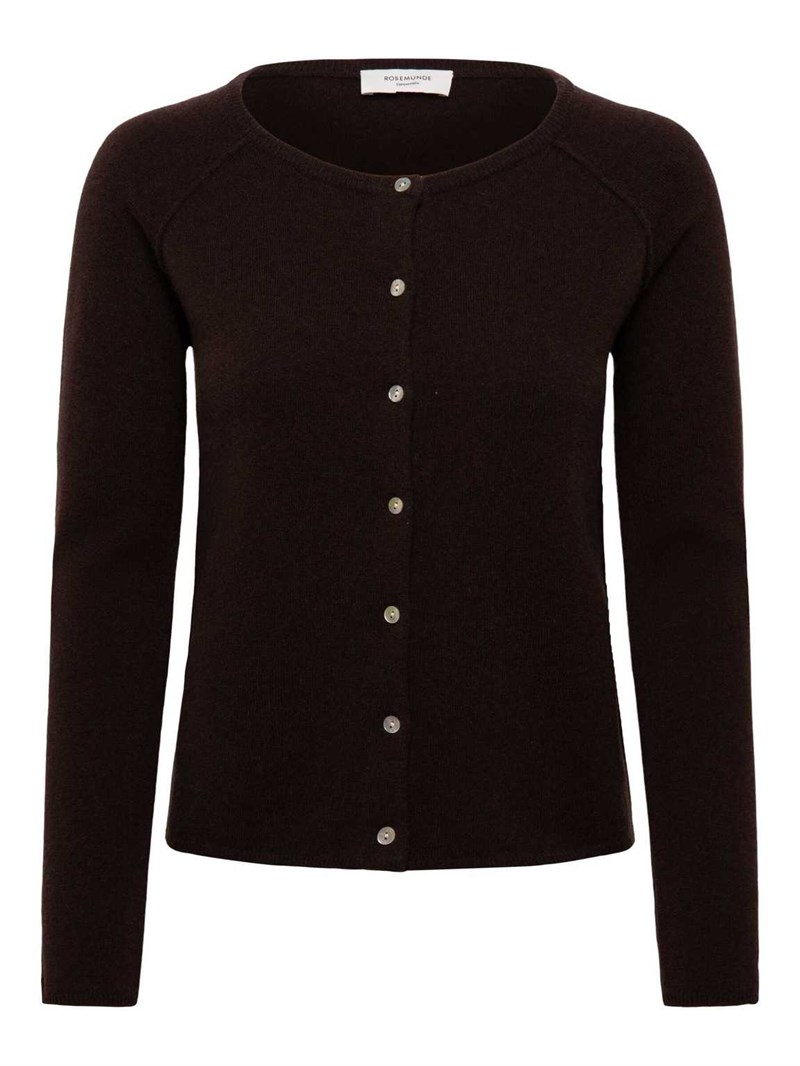 Rosemunde Laica Cashmere Cardigan, Mørkebrun