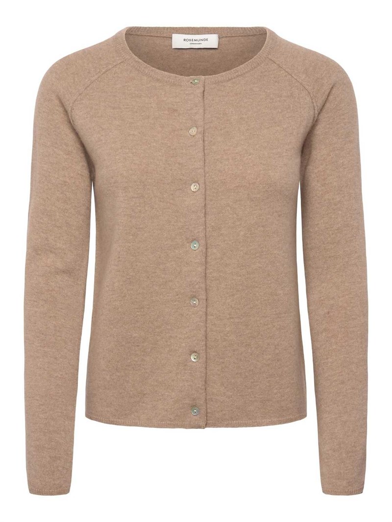 Rosemunde Laica Cashmere Cardigan, Lys Brun
