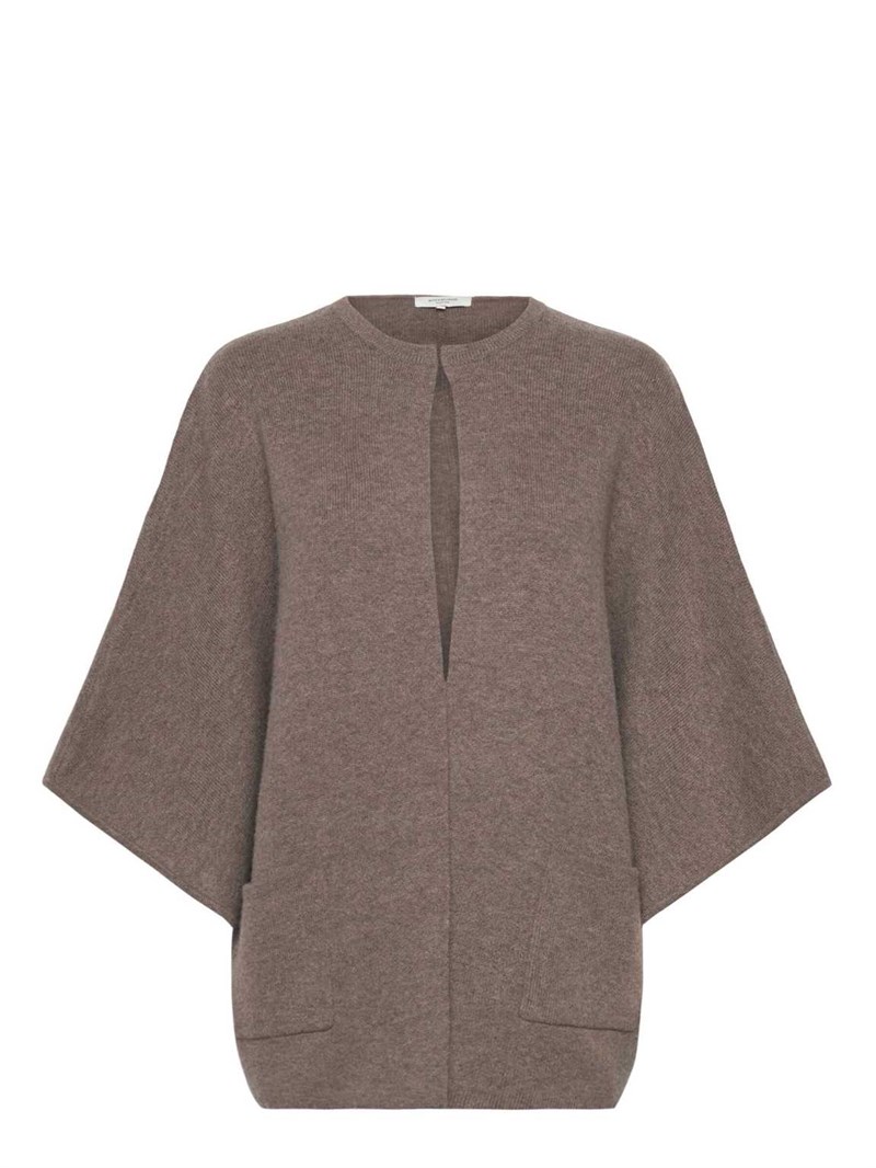 Rosemunde Jesse Uld Kappe Cardigan, Valnød Melange